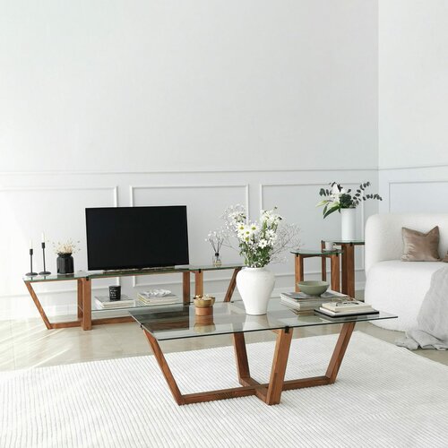 Komplet stranskih mizic Amalfi Walnut, 2 kos