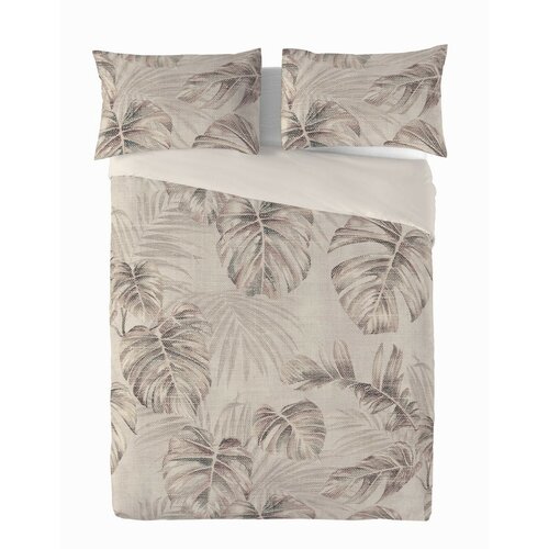 Pościel z mieszanki bawełny i lnu Monstera, 160 x 200 cm, 2 szt. 70 x 80 cm