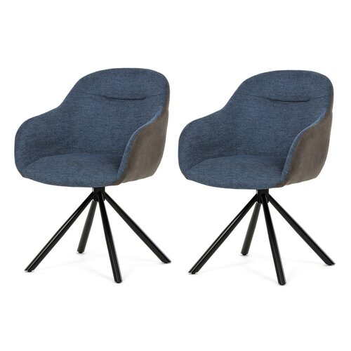 Zestaw krzeseł obiadowych z mechanizmem powrotnymDCH-Y1143 BLUE2, 2 szt.