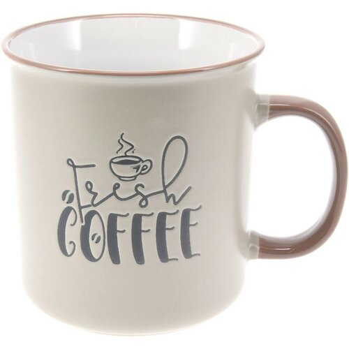 Steinguttasse Kaffee weiß, 710 ml