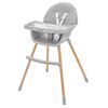 Baby Mix Esszimmerstuhl Freja wooden, Grau