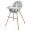 Baby Mix Jedálenská stolička Freja wooden, sivá