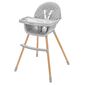 Baby Mix Krzesełko do karmienia Freja wooden, szary