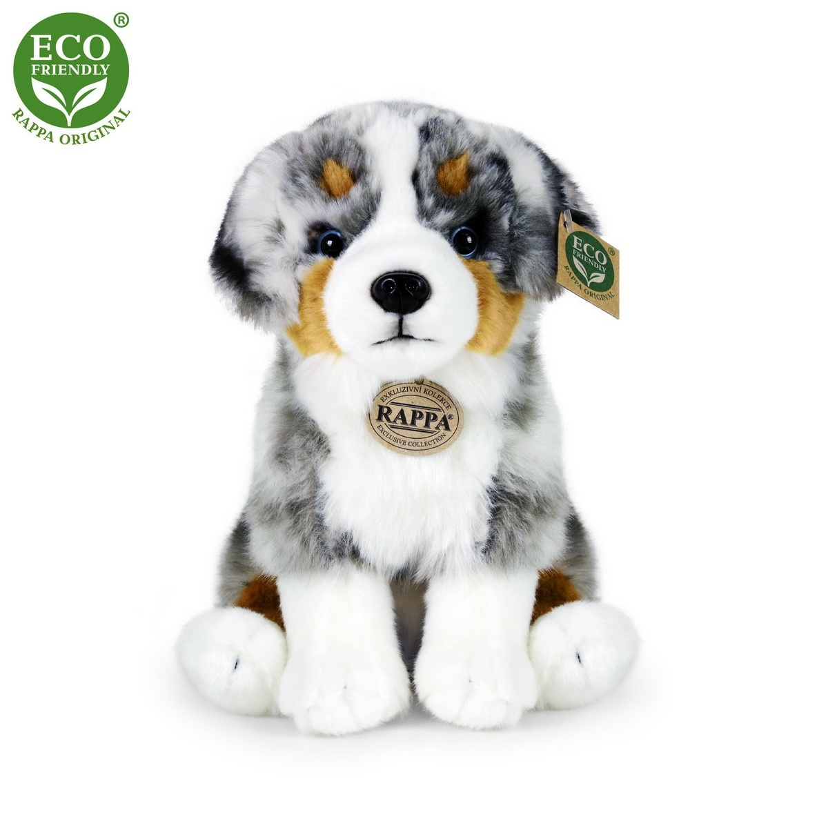 Rappa Plüss ausztrál juhászkutya ül, 30 cm ECO-FRIENDLY termék 2. képe