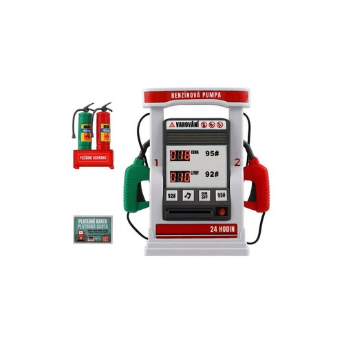 Teddies Benzínová pumpa se zvukem asvětlem, 17 x 23 x 6 cm