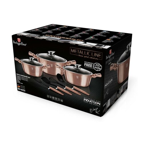 Berlinger Haus 10-Piece Pot Set Rosegold MetallicLine