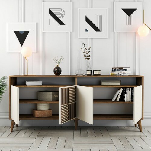 Schrank Milan 2 Walnut and Cream