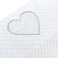 Cuib bebeluși New Baby de lux cu pernă și pătură din Minky Heart, alb