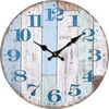 Ceas de perete, din lemn, Chiffres bleus, diam.    34 cm