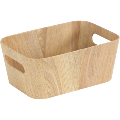 Set de 2 coșuri de depozitare Kitchisimo 26 × 18 × 11 cm, natur