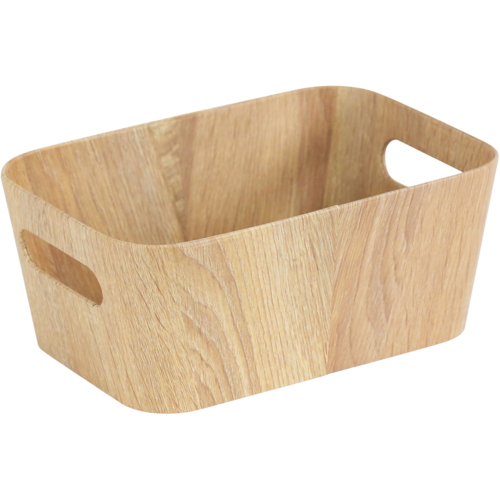 Set de 2 coșuri de depozitare Kitchisimo 26 × 18 × 11 cm, natur