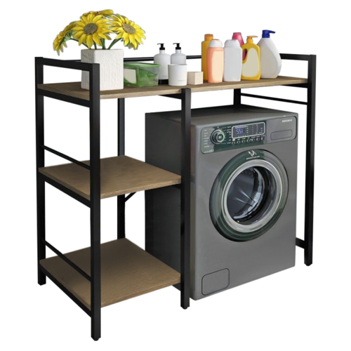 BARNET mosógép feletti polc, tölgyfa