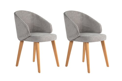 Set de scaune de sufragerie Bentley Grey and LightOak, 2 buc.