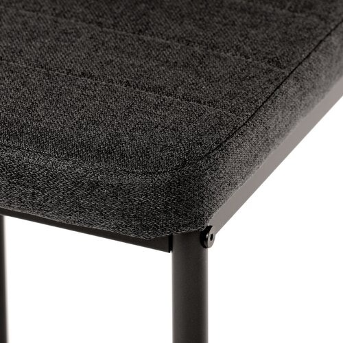 Esszimmer-Set Marmoroptik mit Keramikplatte und 4 Stühlen, Schwarz