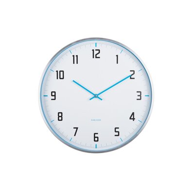 Karlsson 5969BB designové nástěnné hodiny modrá, pr. 40 cm