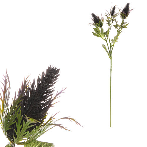 Sztuczna kwiat Eryngium fioletowy, 66 cm