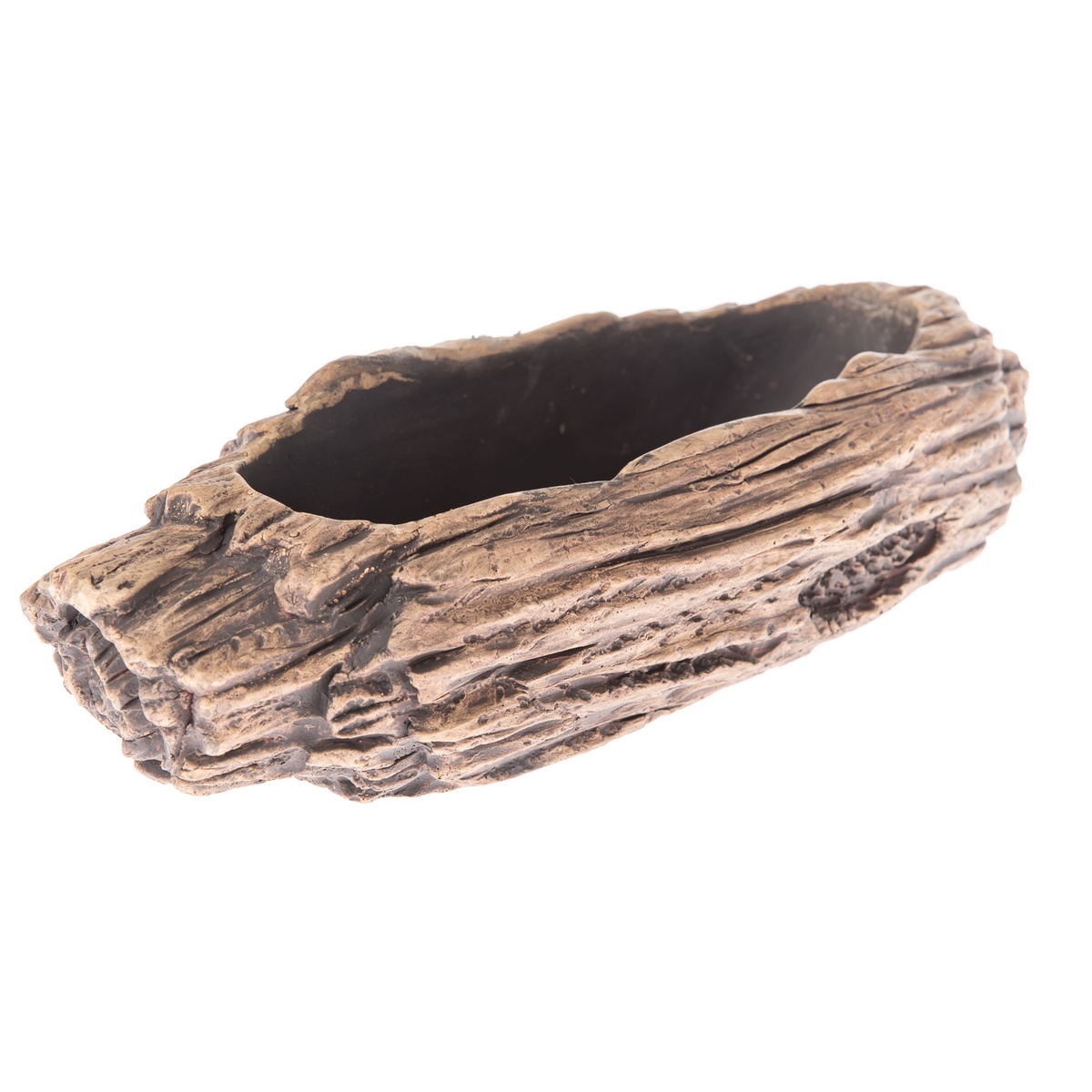 Betonowa osłonka na doniczkę Brown bark, 20 x 6 x 10,5 cm