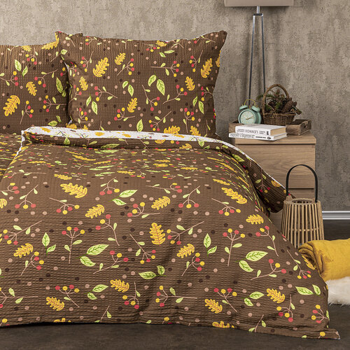 4Home Krepové povlečení Podzim, 220 x 200 cm, 2 ks 70 x 90 cm