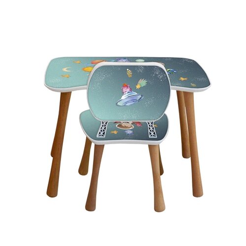 Gyermekasztal székkel Univerzum, 65 x 41 x 47 cm
