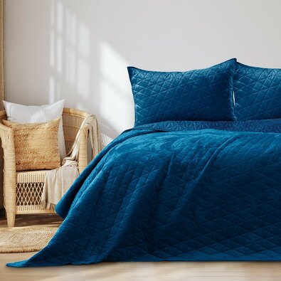 AmeliaHome Prekriv za posteljo Laila modra, 220 x240 cm