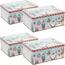 Set mit 4 Weihnachtsblechdosen Holly Jolly, 22 × 16 × 9,1 cm