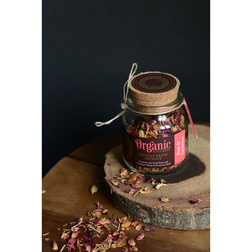 Organsko kadilo v kozarčku, Rose &amp; Geranium
