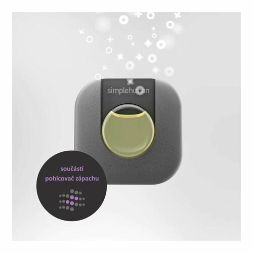 Simplehuman Ovális pedálos szemetes rozsdamentesacél kerettel Slim 45 l, fekete