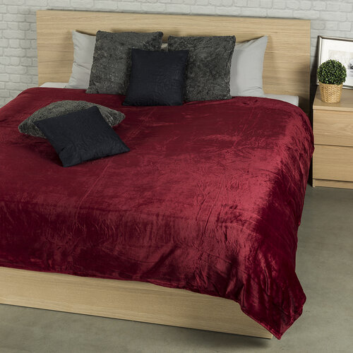 Koc XXL / Narzuta na łóżko czerwony, 200 x 220 cm