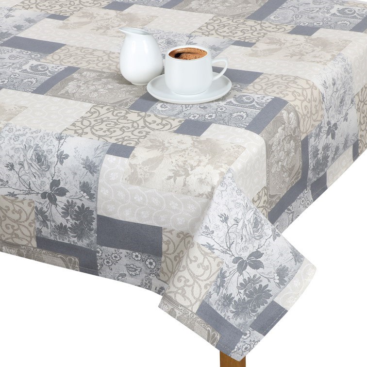 Bellatex Ubrus EMA 100x100cm Patchwork šedomodrý, 100 x 100 cm