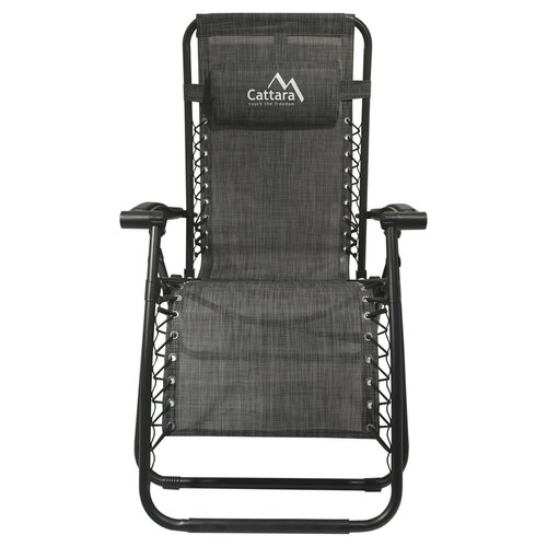 Cattara 13520 Klappbarer Liegestuhl Alicante, Anthrazit, 150 x 66 cm