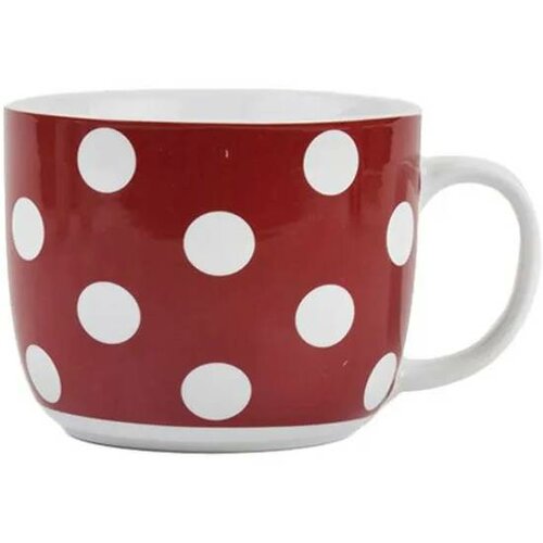 Banquet Kubek do zupy z kropkami 730 ml, czerwony