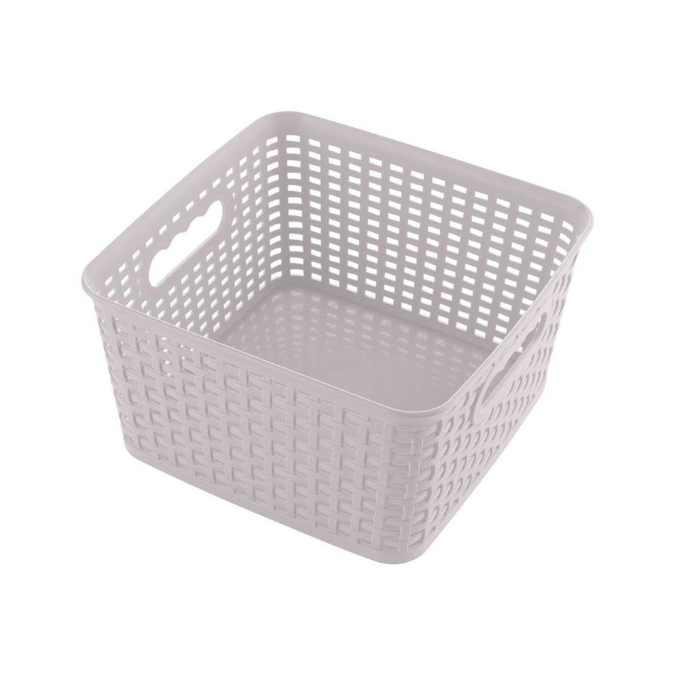 Štvorcový košík RATTAN CLASSIC 4,5 l, ružová