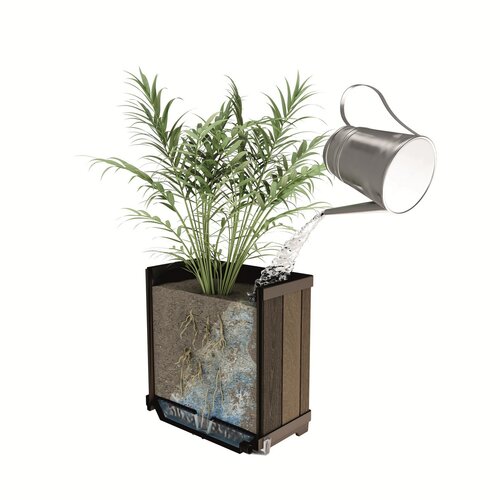 Ghiveci Keter Deco Square 45,5 x 45,5 x 45,5 cm, maro