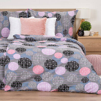 4Home Krep posteljnina Pink illusion, 160 x 200cm, 70 x 80 cm