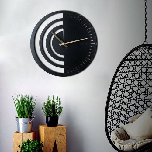 Ceas de perete Chrono Black , 50 x 50 cm