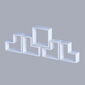 Raft Elitra alb, 5 buc