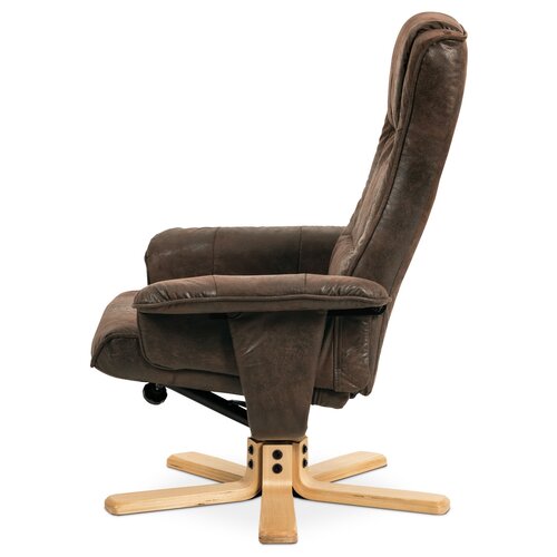 Scaun reglabil cu suport pentru picioare VintageBR3, maro