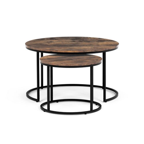 Zestaw stolików konferencyjnych, stare drewno, 2 szt.