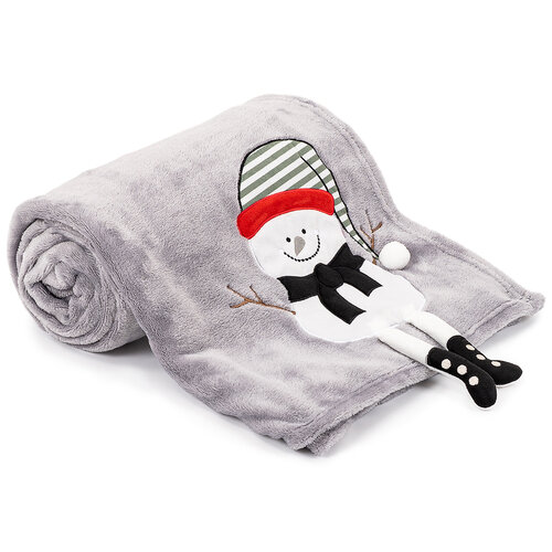 4Home Weihnachtsdecke Frosty Snowman, 150 x 200 cm
