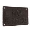 Decor de perete din fontă "NO PARKING" negru, 11 x 18 cm