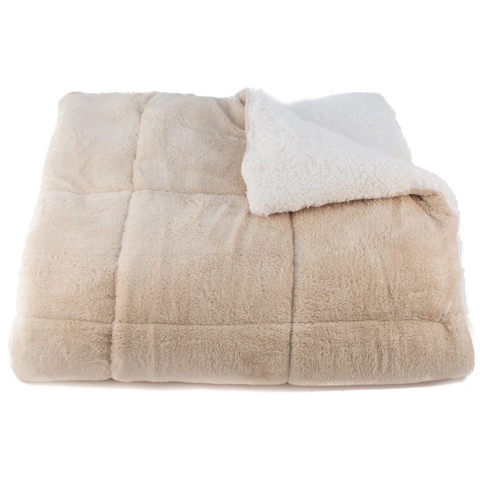 Pătură imitație blăniță Erika crem, 150 x 200 cm 150