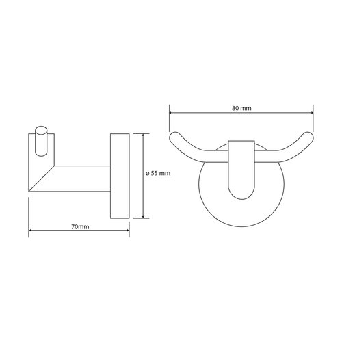 SAPHO XR200 Cârlig dublu X-Round, argintiu