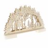 Decorațiune de Crăciun din lemn cu LED-uri Cerb șibiserică maro, 41 x 26 x 5 cm