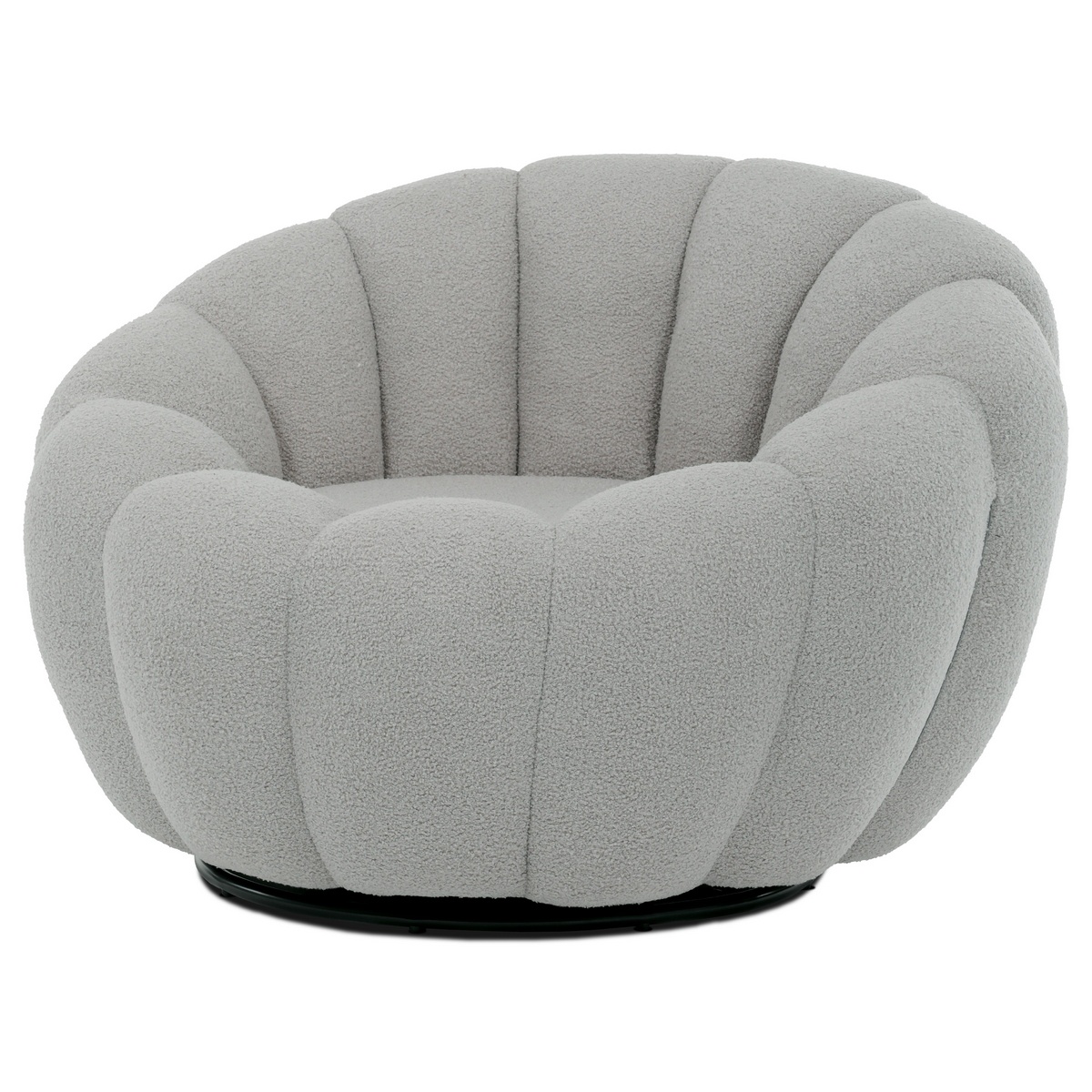 Fotel obrotowy Bouclé GREY2, szary