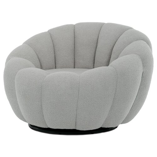 Otočné kreslo Bouclé GREY2, sivá