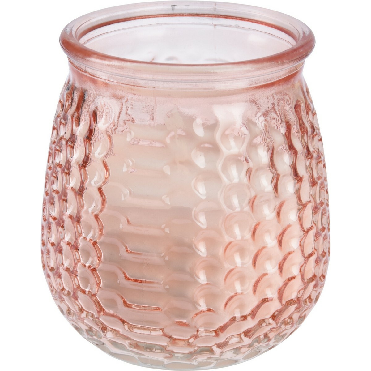 Świeca odstraszająca Citronella, różowa, 160 g, 10x 10 cm