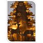 Decorațiune de Crăciun Christmas tree with Reindeers, din lemn, 38,5 cm