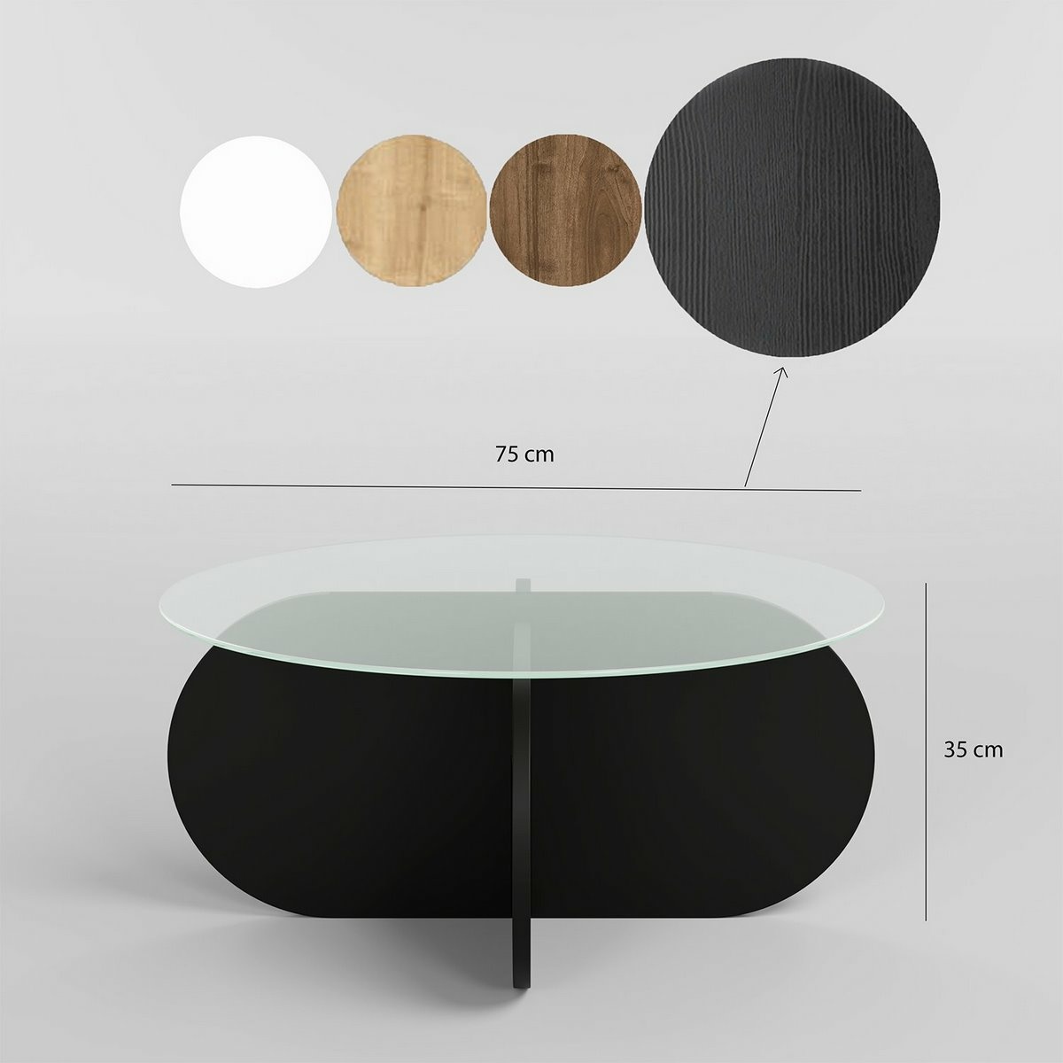 Konferenčný stolík Bubble Black