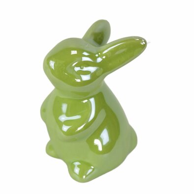 Húsvéti kerámia nyuszi Greeny zöld, 8 cm