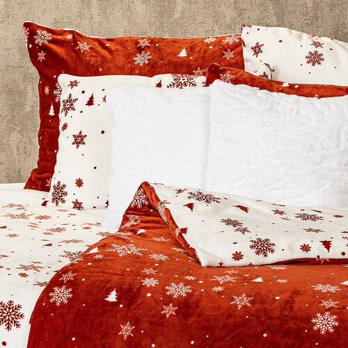 Lenjerie de pat din microflanel 4Home Happy winter, 140 x 220 cm, 70 x 90 cm